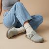 image:imageCUSHIONAIRE Womens Blain Genuine Suede SlipOn Clogs with  Memory Foam amp Chic Buckle Mule  Comfortable NonSlip Wide Widths AvailableSage
