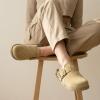 image:imageCUSHIONAIRE Womens Blain Genuine Suede SlipOn Clogs with  Memory Foam amp Chic Buckle Mule  Comfortable NonSlip Wide Widths AvailableSand Suede