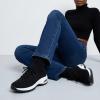 image:imageCUSHIONAIRE Womens Blaze Stretch Knit Slip on lace Sneaker Memory Foam amp LiteSole TechnologyBlackWhite