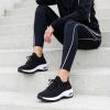 image:imageCUSHIONAIRE Womens Blaze Stretch Knit Slip on lace Sneaker Memory Foam amp LiteSole TechnologyBlackWhite