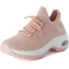 image:imageCUSHIONAIRE Womens Blaze Stretch Knit Slip on lace Sneaker Memory Foam amp LiteSole TechnologyBlush