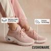 image:imageCUSHIONAIRE Womens Blaze Stretch Knit Slip on lace Sneaker Memory Foam amp LiteSole TechnologyBlush