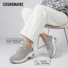 image:imageCUSHIONAIRE Womens Blaze Stretch Knit Slip on lace Sneaker Memory Foam amp LiteSole TechnologyGreyWhite