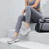 image:imageCUSHIONAIRE Womens Blaze Stretch Knit Slip on lace Sneaker Memory Foam amp LiteSole TechnologyGreyWhite