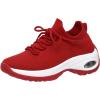 image:imageCUSHIONAIRE Womens Blaze Stretch Knit Slip on lace Sneaker Memory Foam amp LiteSole TechnologyRed