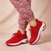 image:imageCUSHIONAIRE Womens Blaze Stretch Knit Slip on lace Sneaker Memory Foam amp LiteSole TechnologyRed