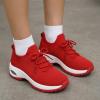 image:imageCUSHIONAIRE Womens Blaze Stretch Knit Slip on lace Sneaker Memory Foam amp LiteSole TechnologyRed