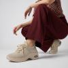 image:imageCUSHIONAIRE Womens Blaze Stretch Knit Slip on lace Sneaker Memory Foam amp LiteSole TechnologyTaupe