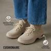 image:imageCUSHIONAIRE Womens Blaze Stretch Knit Slip on lace Sneaker Memory Foam amp LiteSole TechnologyTaupe