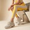 image:imageCUSHIONAIRE Womens Blaze Stretch Knit Slip on lace Sneaker Memory Foam amp LiteSole TechnologyTaupe