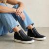 image:imageCUSHIONAIRE Womens Hart Hidden Wedge Sneaker Wide Width AvailableBlack Pu