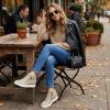 image:imageCUSHIONAIRE Womens Hart Hidden Wedge Sneaker Wide Width AvailableGrey Canvas
