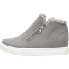 image:imageCUSHIONAIRE Womens Heaven Hidden Wedge Faux Shearling Sneaker Memory FoamGrey