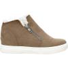 image:imageCUSHIONAIRE Womens Heaven Hidden Wedge Faux Shearling Sneaker Memory FoamTaupe