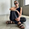 image:imageCUSHIONAIRE Womens Indego Stretch SandalBlack