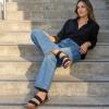 image:imageCUSHIONAIRE Womens Indego Stretch SandalBlack