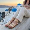 image:imageCUSHIONAIRE Womens Indego Stretch SandalNatural Raffia Gore