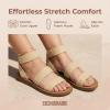 image:imageCUSHIONAIRE Womens Indego Stretch SandalNatural Raffia Gore