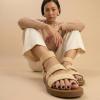 image:imageCUSHIONAIRE Womens Indego Stretch SandalNatural Raffia Gore