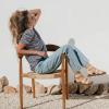 image:imageCUSHIONAIRE Womens Indego Stretch SandalNatural Raffia Gore