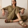 image:imageCUSHIONAIRE Womens Indego Stretch SandalOlive