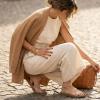 image:imageCUSHIONAIRE Womens Indego Stretch SandalTaupe