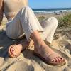 image:imageCUSHIONAIRE Womens Indego Stretch SandalTaupe