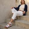 image:imageCUSHIONAIRE Womens Indego Stretch SandalWhite