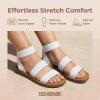 image:imageCUSHIONAIRE Womens Indego Stretch SandalWhite
