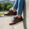 image:imageCUSHIONAIRE Womens Kicks lace up Nylon Sneaker Comfort Foam Wide Widths AvailableBrownNavy