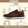 image:imageCUSHIONAIRE Womens Kicks lace up Nylon Sneaker Comfort Foam Wide Widths AvailableBrownNavy