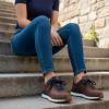 image:imageCUSHIONAIRE Womens Kicks lace up Nylon Sneaker Comfort Foam Wide Widths AvailableBrownNavy