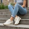 image:imageCUSHIONAIRE Womens Kicks lace up Nylon Sneaker Comfort Foam Wide Widths AvailableNatural