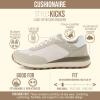 image:imageCUSHIONAIRE Womens Kicks lace up Nylon Sneaker Comfort Foam Wide Widths AvailableNatural