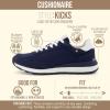 image:imageCUSHIONAIRE Womens Kicks lace up Nylon Sneaker Comfort Foam Wide Widths AvailableNavy