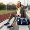 image:imageCUSHIONAIRE Womens Kicks lace up Nylon Sneaker Comfort Foam Wide Widths AvailableNavy