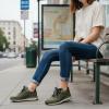 image:imageCUSHIONAIRE Womens Kicks lace up Nylon Sneaker Comfort Foam Wide Widths AvailableOlive