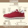 image:imageCUSHIONAIRE Womens Kicks lace up Nylon Sneaker Comfort Foam Wide Widths AvailableRed