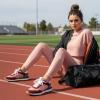 image:imageCUSHIONAIRE Womens Kicks lace up Nylon Sneaker Comfort Foam Wide Widths AvailableSalmonBurgundy