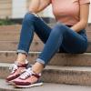 image:imageCUSHIONAIRE Womens Kicks lace up Nylon Sneaker Comfort Foam Wide Widths AvailableSalmonBurgundy