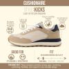 image:imageCUSHIONAIRE Womens Kicks lace up Nylon Sneaker Comfort Foam Wide Widths AvailableTanBlack