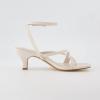 image:imageCUSHIONAIRE Womens Kitten heel sandal Memory Foam and Wide Widths AvailableIvory