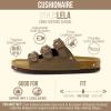 image:imageCUSHIONAIRE Womens Lela Cork footbed Sandal with ComfortBrown