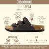 image:imageCUSHIONAIRE Womens Lela Cork footbed Sandal with ComfortBrown Nappa