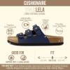 image:imageCUSHIONAIRE Womens Lela Cork footbed Sandal with ComfortNavy Nappa