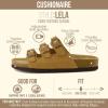 image:imageCUSHIONAIRE Womens Lela Cork footbed Sandal with ComfortTan Vegan Suede