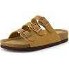 image:imageCUSHIONAIRE Womens Lela Cork footbed Sandal with ComfortTan Vegan Suede