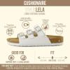 image:imageCUSHIONAIRE Womens Lela Cork footbed Sandal with ComfortWhite