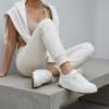 image:imageCUSHIONAIRE Womens Serve lace up Sneaker Comfort Foam Wide Widths AvailableWhite