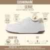 image:imageCUSHIONAIRE Womens Serve lace up Sneaker Comfort Foam Wide Widths AvailableWhite